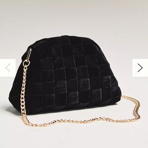 By Anthropologie Thick Velvet Woven Clutch